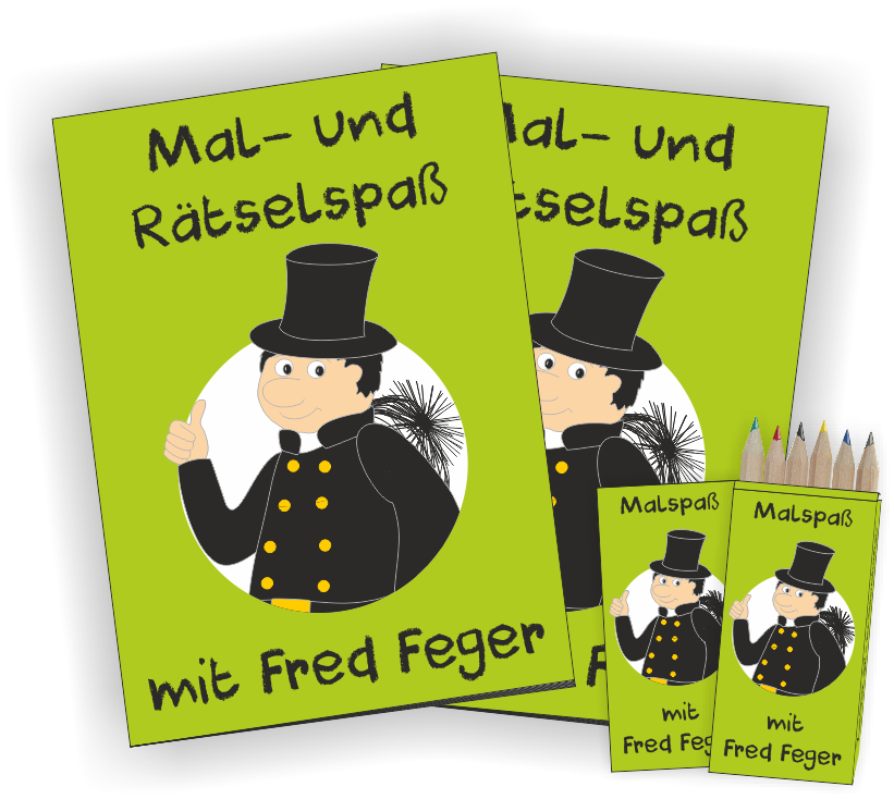 Mal- und Rätselheft mit Buntstiftset