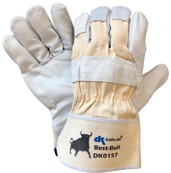 Best Bull Rindvollleder-Handschuhe Paar Größe 8