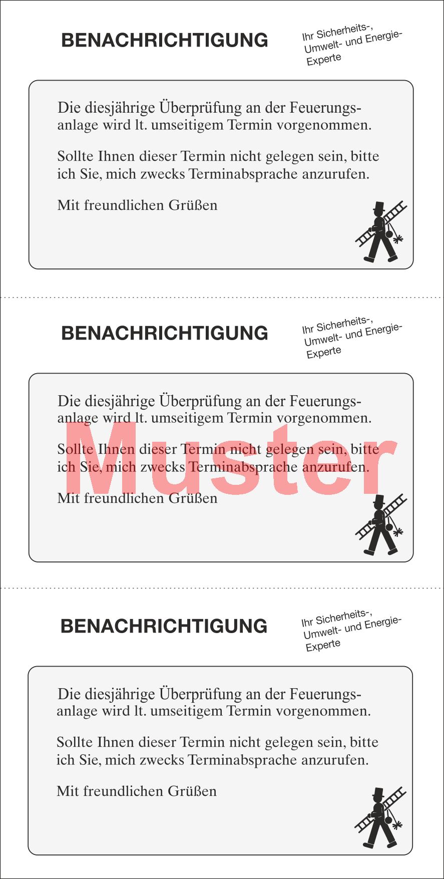 Postkarte "Benachrichtigung"