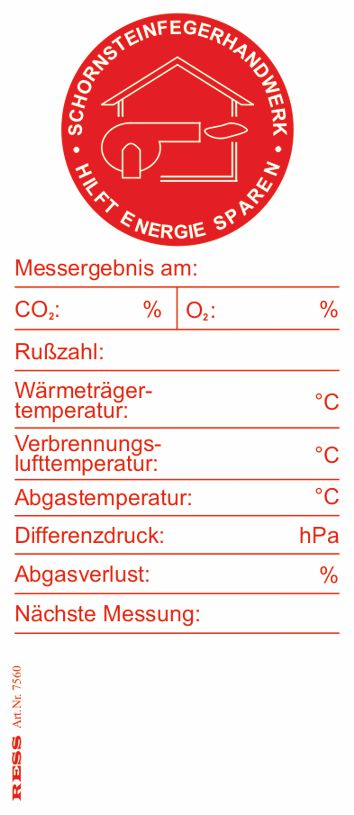 Kesselaufkleber Öl (rot/weiß) - 5er Pack